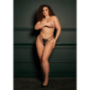 Faye - Kant Tanga met Verstelbare Sliders en Gouden Details - Plus Size