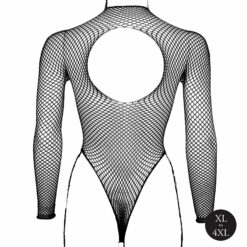 Body with Fishnet Structure and Turtle Neck - Plus Size