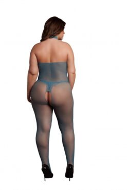 Bodystocking van visnet en kant - Plus Size