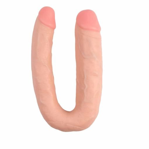 Dubbele Dildo 45 cm gebogen