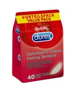 Durex Gevoelsecht Classic Condooms - 40 Stuks Voordeel verpakking