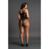 Contrast Net Teddy - Plus Size