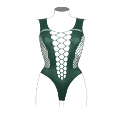 V-hals Teddy met Opaque Panelen - Koninginmaat