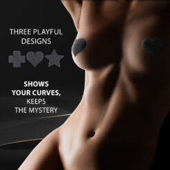 Tepelbedekkingset - Kruis Ster Hart - Zwart