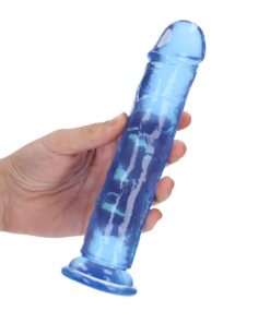 Dildo recht model met zuignap - Blauw