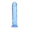 Dildo recht model met zuignap - Blauw