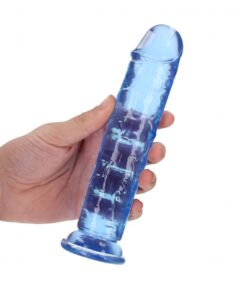 Dildo recht model met zuignap - Blauw