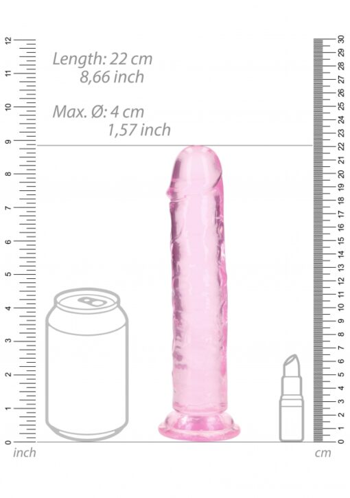 Dildo recht model met zuignap - Roze