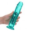 Dildo recht model met zuignap - Turquoise