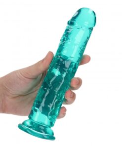 Dildo recht model met zuignap - Turquoise