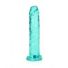 Dildo recht model met zuignap - Turquoise