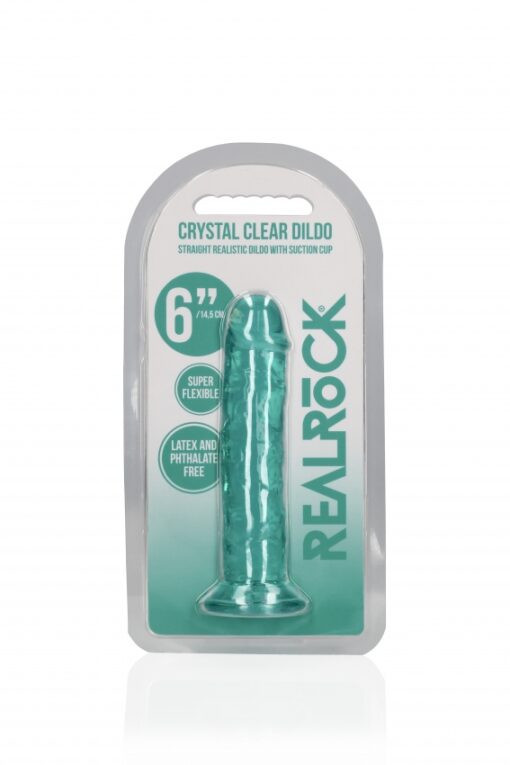 Dildo recht model met zuignap - Turquoise