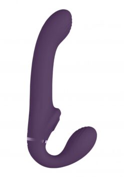 Dual Vibrating & Air Wave Tickler strapless strapon