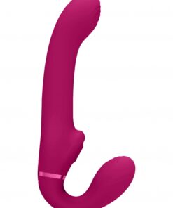 Dual Vibrating & Air Wave Tickler strapless strapon