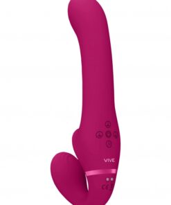 Dual Vibrating & Air Wave Tickler strapless strapon