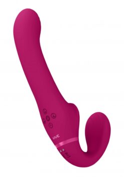 Dual Vibrating & Air Wave Tickler strapless strapon
