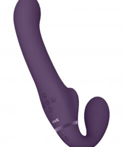 Dual Vibrating & Air Wave Tickler strapless strapon