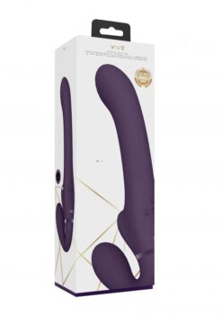 Dual Vibrating & Air Wave Tickler strapless strapon