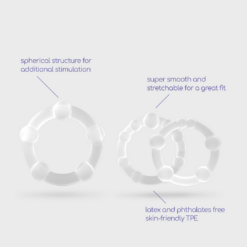 Triple Bead - Cockring Set - Doorzichtig