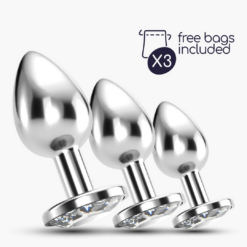 Bijou - Anal Train Trio - 3 Jewel Plugs - Doorzichtig