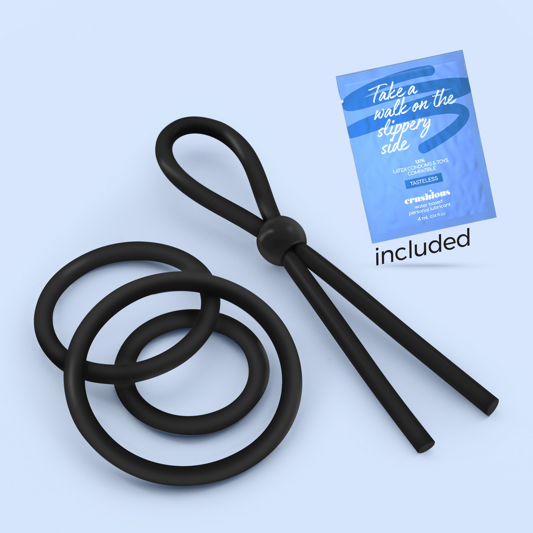 Daltons - Siliconen Cockring Set - Zwart