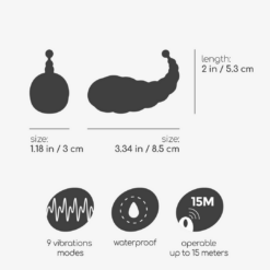 Cocoon - Oplaadbaar Vibrerend Ei met Afstandsbediening - Zwart