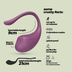 Tamago - Oplaadbaar Vibrerend Ei met Afstandsbediening - Paars