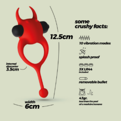 Daemon - Vibrerende Cockring - Rood