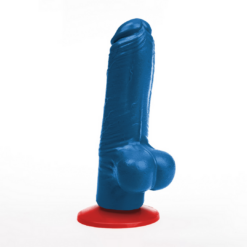Tyr S - Realistische Dildo met Ballen - 10,5 cm - Blauw