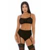 Forplay - Lustful Leopard Cami Lingerie Set - Zwart