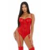 Forplay - Sheer Up Mesh Teddy - Rood