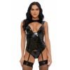 Forplay-Slicked-Up-Lak-Lingerie-setje-Zwart-