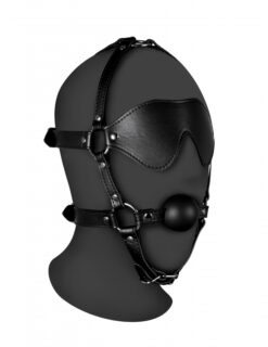 Geblinddoekt Hoofdharnas met Stevige Ball Gag