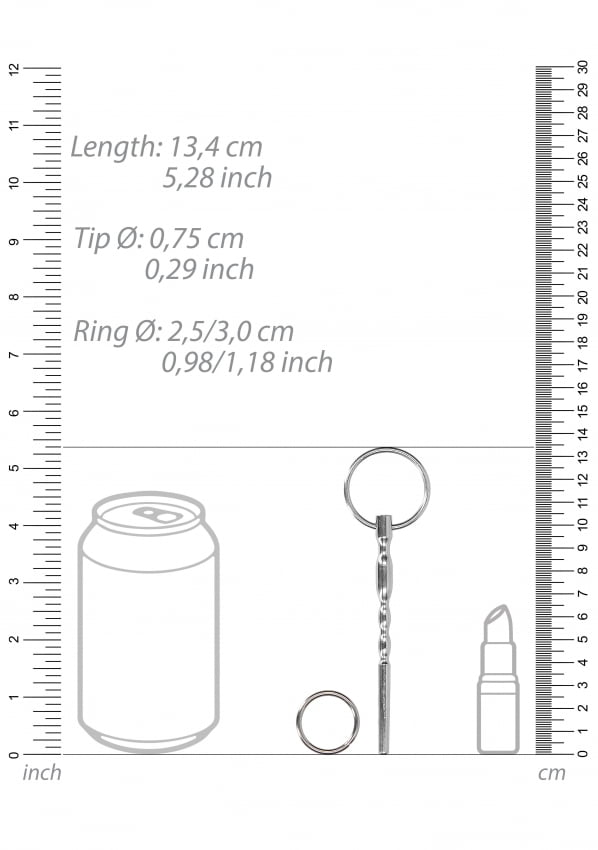 Geribbelde Holle Penis Plug 7.5mm