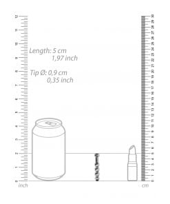 Geribbelde Holle Penis Plug - 9mm