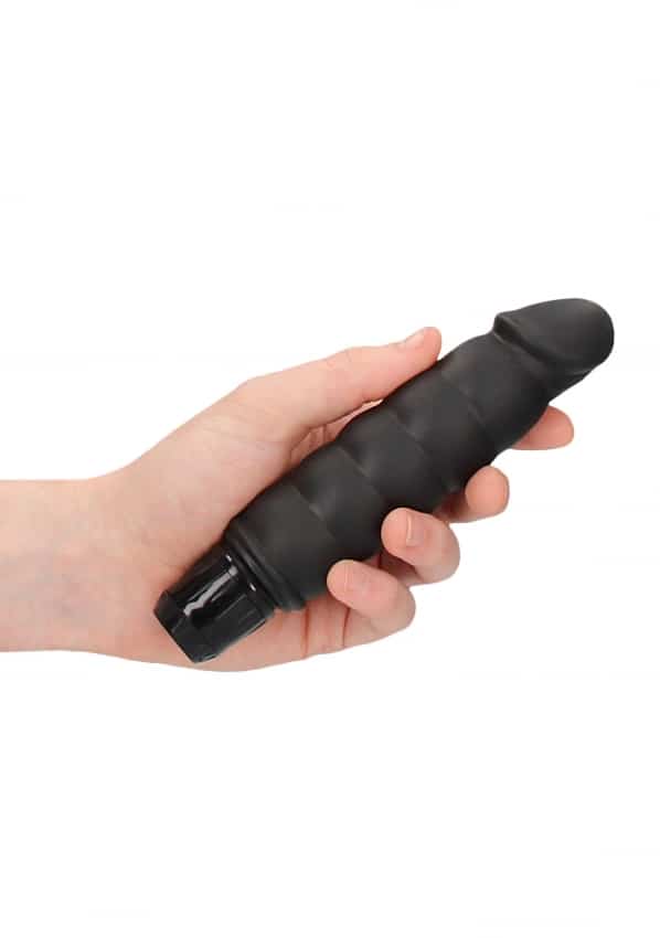 Geribbelde Multispeed Vibrator - Zwart