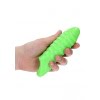 Glow in the Dark Dikke penis sleeve met ribbels