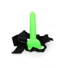 Glow in the Dark - Holle Strap-on dildo met ribbels