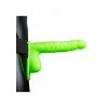 Glow in the Dark - Holle Strap-on dildo met ribbels