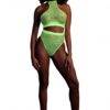 Glow in the Dark Top met hoge Taille Slip