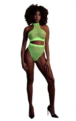 Glow in the Dark Top met hoge Taille Slip