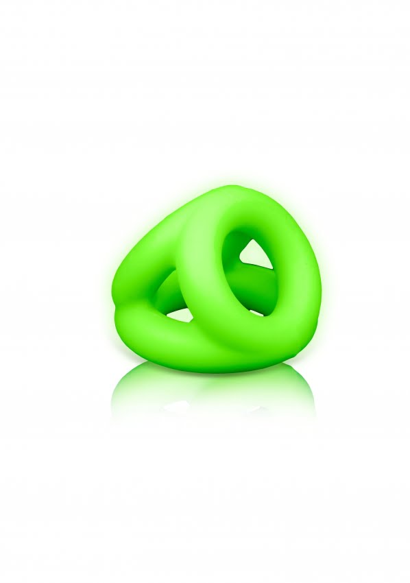 Glow in the dark Cockring en Ball Strap