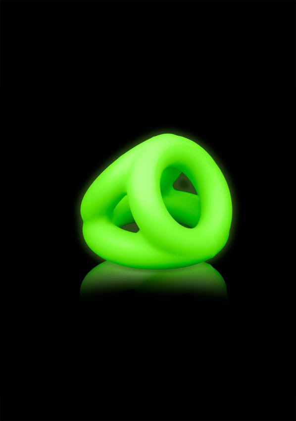 Glow in the dark Cockring en Ball Strap
