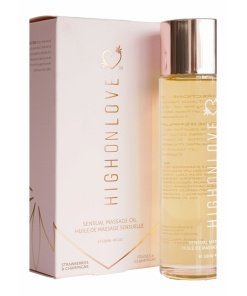 High On Love - Massageolie Aardbeien & Champagne - 120 ml