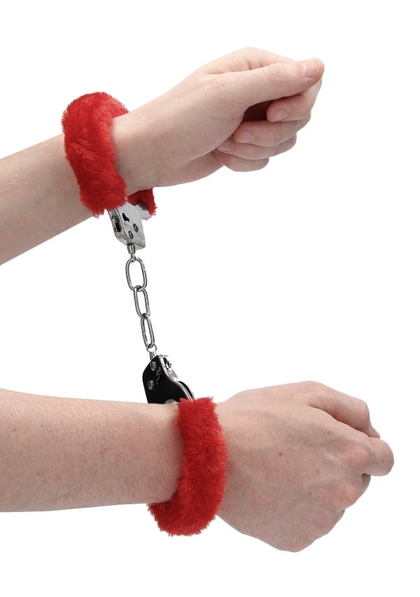 Handboeien met Rood Pluch