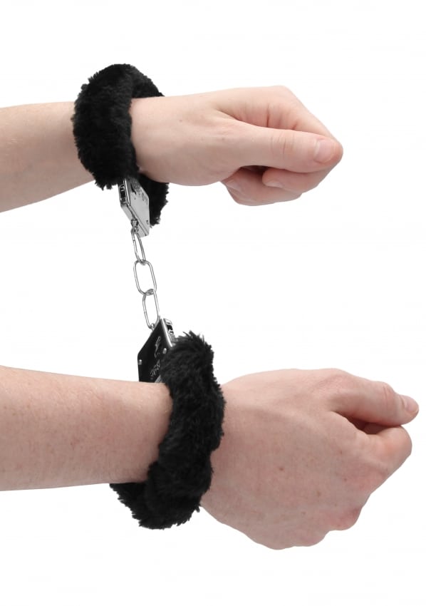 Handboeien met Zwart Pluche
