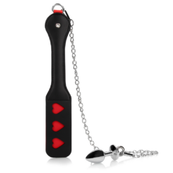 Harten Paddle met Metalen Butt Plug
