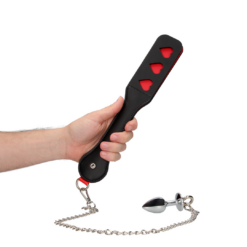 Harten Paddle met Metalen Butt Plug