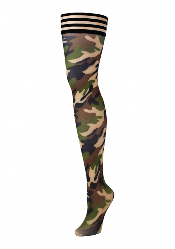 Hold up kousen met Camouflageprint