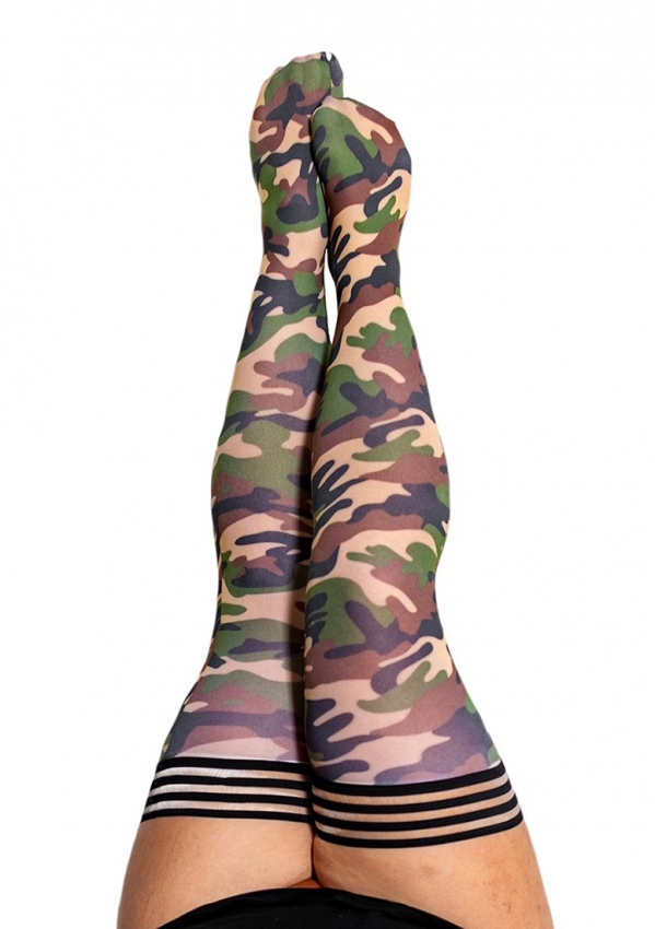 Hold up kousen met Camouflageprint